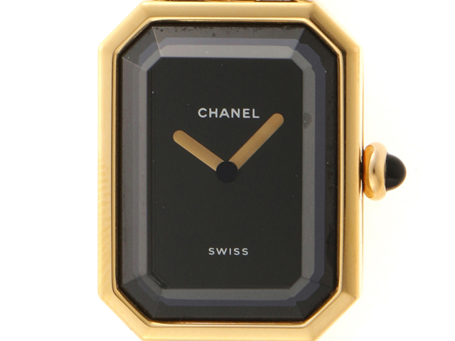 Chanel シャネル プルミエール Lサイズ H0001 腕時計 レディース 黒文字盤【471】