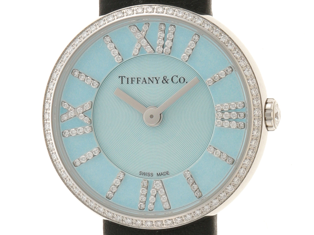 TIFFANY＆CO　ティファニー　時計　アトラス2-ハンド　63320781　レディース　ティファニーブルー　クォーツ　ステンレス/カーフ　 SS/カーフ【434】