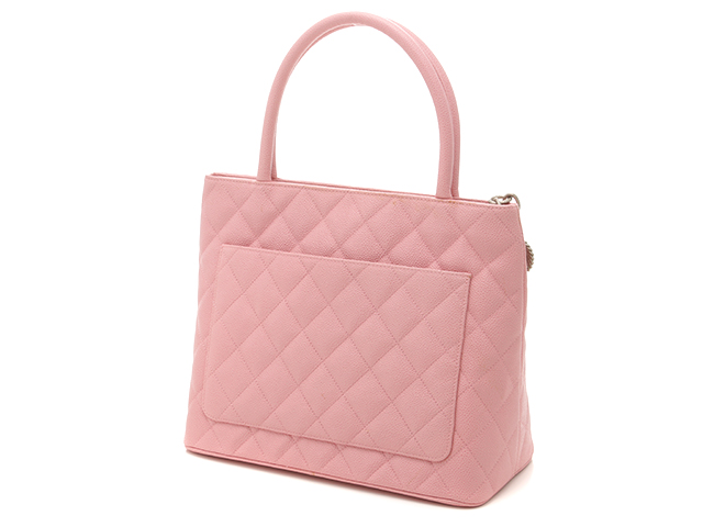 CHANEL シャネル 復刻トート ピンク/SV キャビア【430】2148103400360  