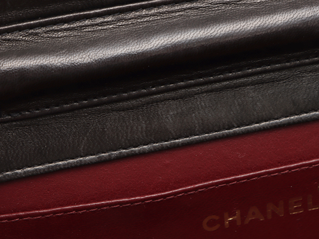 CHANEL シャネル ミニマトラッセ フルフラップチェーンショルダー プッシュロック ブラック/GP ラムスキン 【460】2148103401169