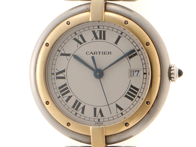 Cartier カルティエ パンテール 1ロウ レディース クォーツ アイボリー文字盤 SS/YG【434】