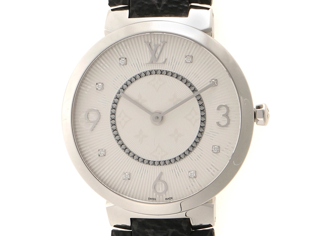 ルイヴィトン LV VUITTON タンブールGM 8Pダイヤ腕時計