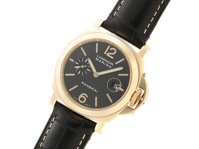 PANERAI パネライ ルミノール マリーナ PAM00140/OP6580 F番 イエローゴールド×レザーストラップ メンズ 自動巻き  メーカー修理済み （2148103404153）【200】 の購入なら「質」の大黒屋（公式）