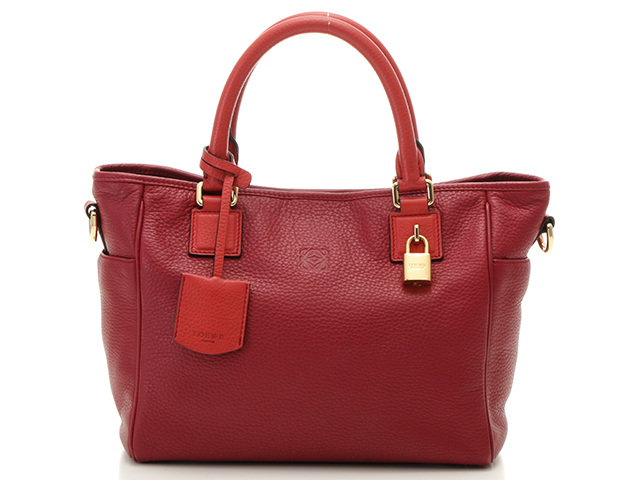 LOEWE ロエベ 2Wayショルダーバッグ PIEL VACUNA カーフ レッド 318.32