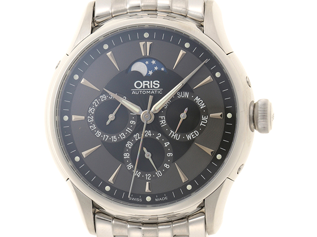 ORIS　オリス　アートリエ コンプリケーション　581 7592 4054-07 8 2　自動巻き　メンズ　グレー　ステンレス　SS　 2148103407628【434】