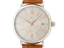 IWC インターナショナルウォッチカンパニー　ポートフィノ ミッドサイズ オートマティック　IW458101　シルバー12Pダイヤ文字盤　SS/革ベルト　ステンレス　自動巻き　日付表示　メンズウォッチ　時計【433】