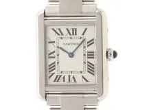 Cartier　カルティエ　タンク・ソロSM　レディース　女性用腕時計　クオーツ　ステンレス　アイボリー　W5200013　【474】