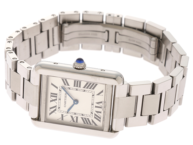 Cartier　カルティエ　タンク・ソロSM　レディース　女性用腕時計　クオーツ　ステンレス　アイボリー　W5200013　【474】 image number 2
