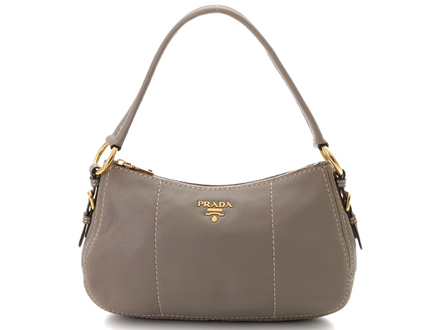 PRADA プラダ ワンショルダーバッグ グレー カーフ BR4690【430