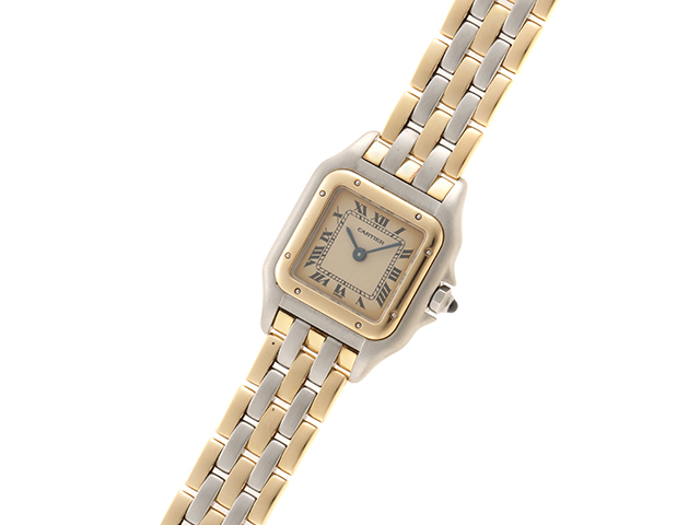 Cartier カルティエ 時計 パンテールSM 3ロウ Ｗ25029B8 アイボリー文字盤 レディース YG/SS クオーツ  （2148103412790）【200】T の購入なら「質」の大黒屋（公式）