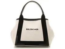 BALENCIAGA バレンシアガ ネイビーカバS ナチュラル／ブラック