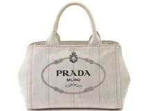 PRADA プラダ カナパ 2wayハンドバッグ キャンバス ライトグレー 1BG439 【474】 の購入なら「質」の大黒屋（公式）