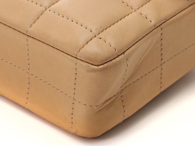 CHANEL シャネル チョコバー チェーンショルダー ベージュ/ゴールド