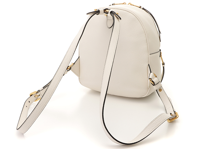 PRADA ホワイトレザーリュック プラダ リュックサック/ハンドバッグ/ミニバッグ バッグ