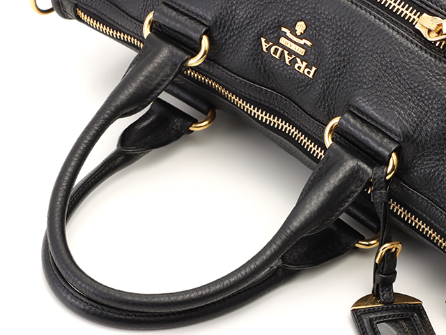 PRADA プラダ 2wayハンドバッグ ブラック レザー 【431】 の購入なら 