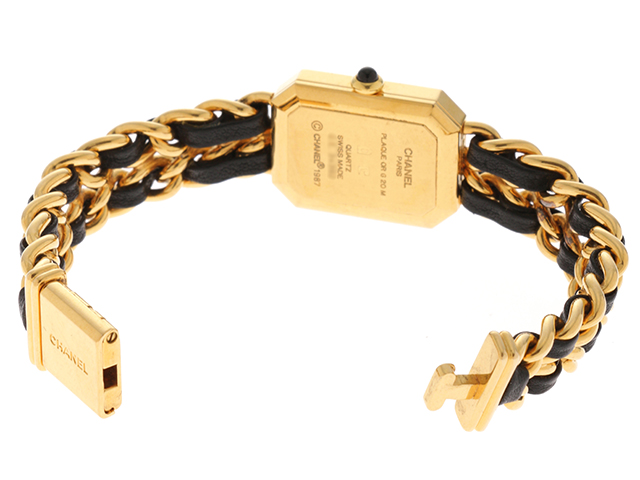 Chanel シャネル プルミエールM H0001 ゴールド 黒 Mサイズ レディース 
