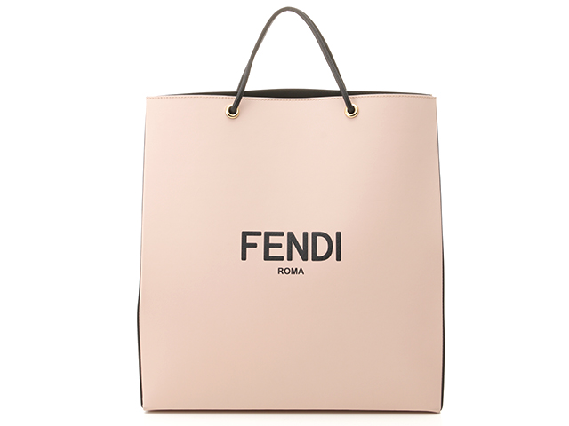 FENDI　フェンディ　2WAYミディアムショッパー　トートバッグ　ピンク　レザ－　8BH383　【432】