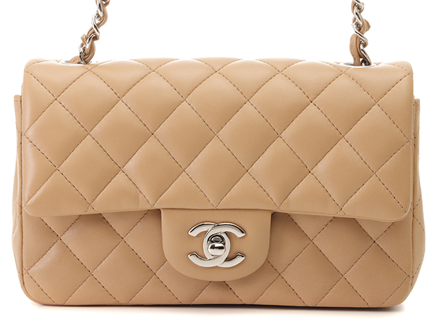 CHANEL シャネル ミニマトラッセ チェーンショルダー ベージュ/SV