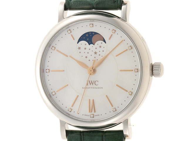 IWC ポートフィノ ホワイトエナメル文字盤ユニセックス腕時計あとベルトは純正のものですか