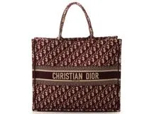 クリスチャン・ディオール Christian Dior トートバッグ ブックトート ラージバッグ ボルドー キャンバス M1286ZRIW_M974【472】AH