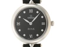OMEGA　オメガ　時計　デ・ビル　424.13.27.60.51　レディース　クォーツ　ステンレス/革　SS/革　　ダイヤモンド　ブラック　2148103437564　【430】