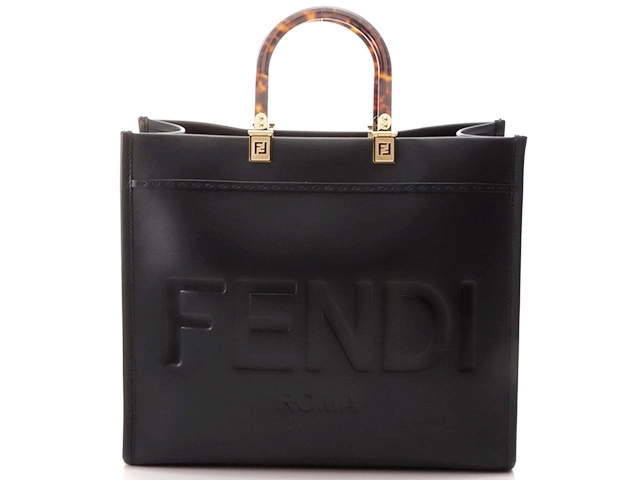 フェンディ FENDI サンシャインミディアム ブラック レザー