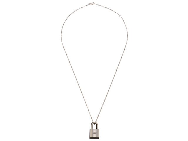 HERMES エルメス オーケリーネックレス ブラック シルバー金具 Y HERMES エルメス オーケリーネックレス ブラック シルバー金具 Y
