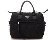 PRADA プラダ 2WAYハンドバッグ ブラック ナイロン 1BB024【431】 の