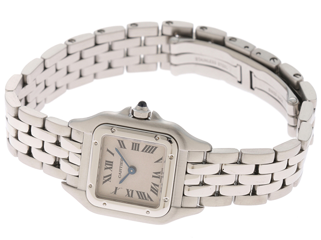 Cartier カルティエ パンテール SM W25033P5 ステンレス アイボリー文字盤 電池式 クオーツ 女性用腕時計 【473】