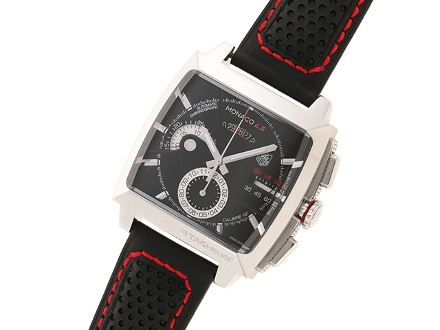 美品 タグ ホイヤー クロノグラフ LS イニシャル有り FC6257 自動巻き モナコ 腕時計 CAL2110