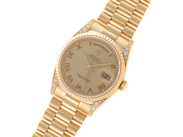 W番 1996年12月 並行紙ギャラ Rolex ロレックス 時計 デイデイト 138ａ Yg イエローゴールド 金無垢 ラグダイヤ 自動巻き メンズ 0 Tの購入なら 質 の大黒屋 公式