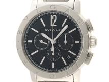 BVLGARI ブルガリ　メンズ オートマチック　ブルガリブルガリ クロノ BB41SCH　ブラック文字盤 SS【472】HK