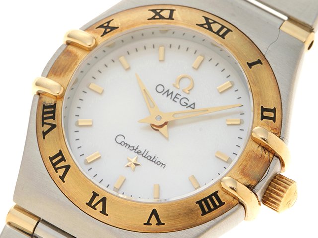 OMEGA オメガ コンステレーション ミニ 女性用 クォーツ YG/SS 1362.70