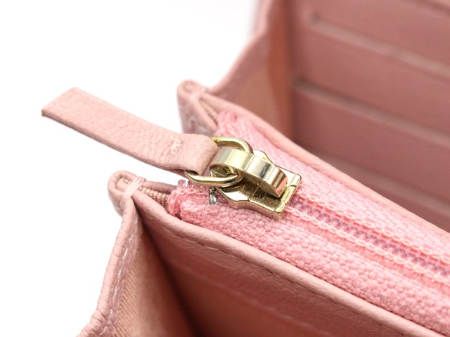 CHANEL シャネル ココマーク 長財布 ゴールド金具 レザー ピンク CHANEL シャネル ココマーク 長財布 ゴールド金具 レザー ピンク