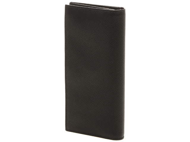 PRADA プラダ 二つ折りZIP長財布 ブラック サフィアーノ 2MV836