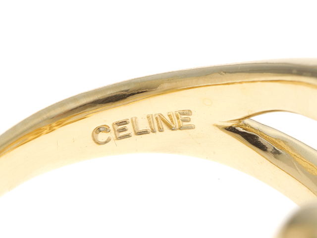 CELINE マカダム リング 22号 CELINE セリーヌ マカダム ダイヤモンド リング・指輪 プラチナ