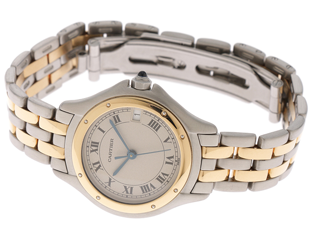 Cartier 腕時計 パンテールクーガー SM クオーツ SS クリーム文字盤直径約26腕周り