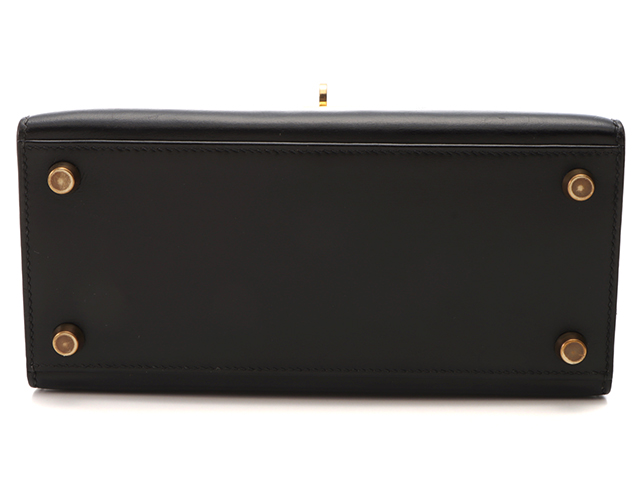 HERMES エルメス バッグ ミニケリー20 ブラック ボックスカーフ