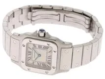 Cartier カルティエ 時計 サントスガルベSM W20056D6 シルバー ステンレススチール レディース クオーツ 外装仕上げ済み （2148103457159）【200】