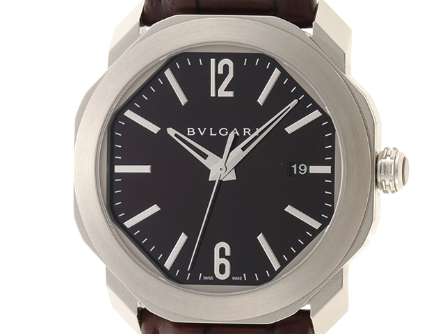 BVLGARI ブルガリ オクト ローマ メンズ 時計 自動巻き OC41S SS/革 