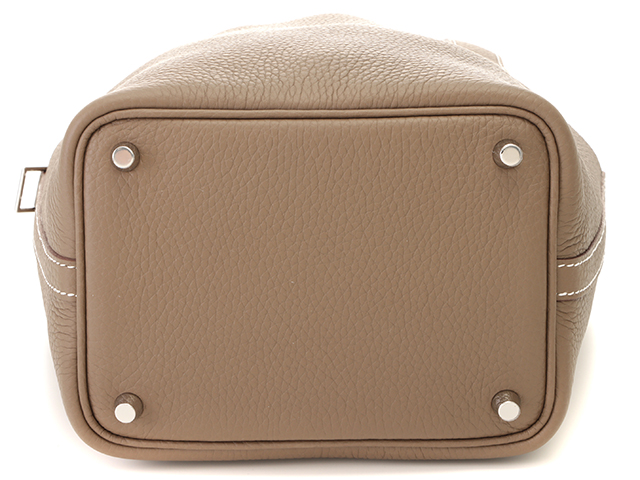 HERMES エルメス ピコタンロックPM エトゥープ シルバー金具 U