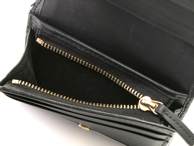 GUCCI グッチ GGスプリーム ビー 2つ折財布 PVC/レザー ベージュ