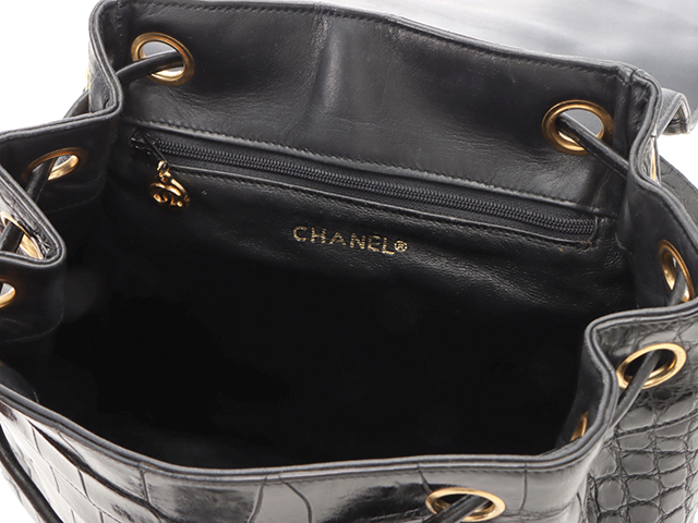 CHANEL シャネル ココマーク チェーンリュックサック ブラック CHANEL シャネル ココマーク チェーンリュックサック ブラック