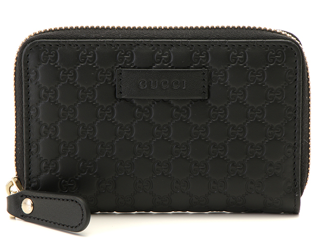 GUCCI グッチ マイクログッチシマ コインケース ブラック レザー 544249 アウトレット品【460】2148103465307