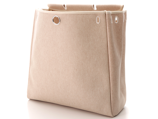 HERMES エルメス エールバッグMM ナチュラル キャンバス カーフ