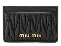 miu miu ミュウミュウ マテラッセ カードケース ブラック レザー