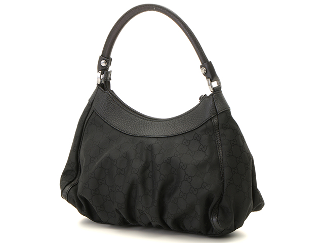 GUCCI グッチ 265692 GG柄 アビー ワンショルダーバッグ ブラック GUCCI グッチ アビー 265692 ブラック ナイロン/レザー【472】SS