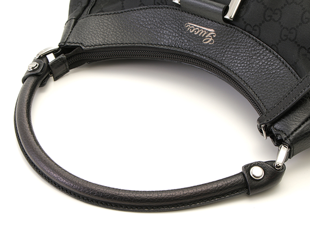 GUCCI グッチ 265692 GG柄 アビー ワンショルダーバッグ ブラック GUCCI グッチ アビー 265692 ブラック ナイロン/レザー【472】SS