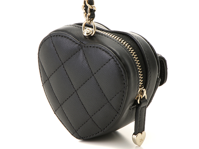 CHANEL シャネル ミニハートチェーンショルダー マトラッセ ブラック AP2783【471】2148103468995  の購入なら「質」の大黒屋（公式）