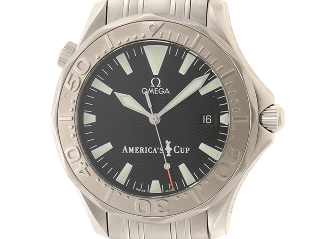 OMEGA オメガ 時計 シーマスター300m アメリカズカップ Limited Edition 9999本限定 2533.50 ブラック文字盤 SS  ステンレススチール WG ホワイトゴールドベゼル 自動巻 （2148103470356）【200】T の購入なら「質」の大黒屋（公式）